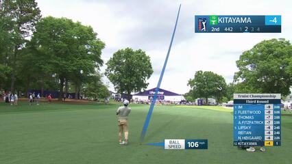 Kurt Kitayama's 134-yard approach sets up birdie on No. 2 at Truist Championship