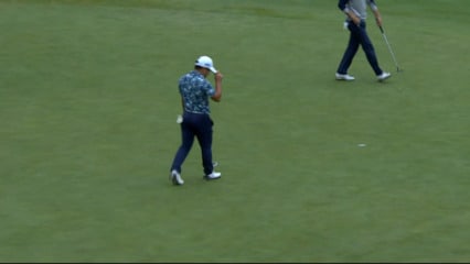 Kazuki Higa holes excellent putt for birdie at ZOZO