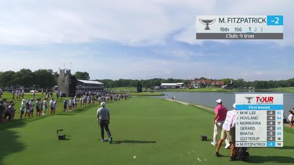 Matt Fitzpatrick drains 16-foot putt for birdie on No. 15 at TOUR Championship