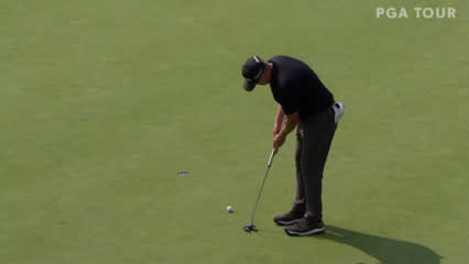 Ted Potter, Jr. makes short birdie putt at Barbasol