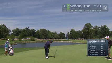 Gary Woodland's 168-yard approach sets up birdie on No. 2 at BMW Championship