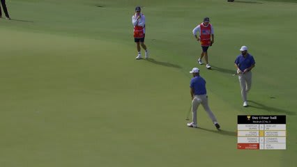 Xander Schauffele makes birdie on No. 4 at the 2026 Presidents Cup