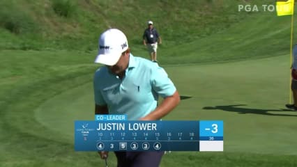 Justin Lower finds the green in two to set up birdie at Korn Ferry Tour Champ