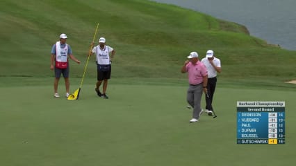 Scott Gutschewski buries a 20-foot eagle putt at Barbasol