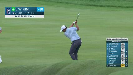 Si Woo Kim's 131-yard approach sets up birdie on No. 9 at Travelers