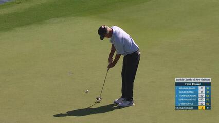 Russ Cochran curls in putt for birdie at Zurich Classic