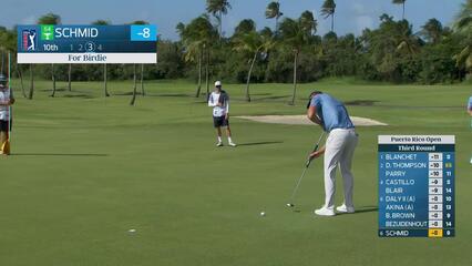 Matti Schmid makes birdie on No. 10 at Puerto Rico