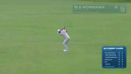 Collin Morikawa hits 178-yard approach to 25 feet, sets up birdie on No. 18 at Baycurrent