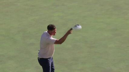 Nicholas Infanti makes birdie on No. 18 at BMW Charity Pro-Am