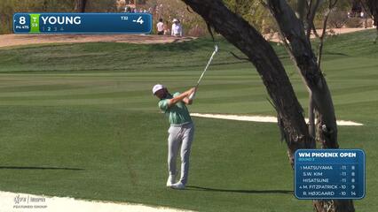 Cameron Young hits 165-yard approach to 8 feet, sets up birdie on No. 8 at WM Phoenix Open