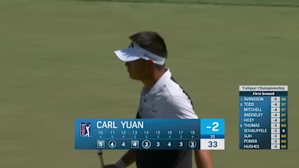 Carl Yuan rolls in birdie putt at Valspar