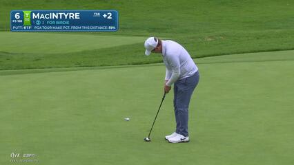 Robert MacIntyre makes 7-foot birdie putt on No. 6 at The Genesis