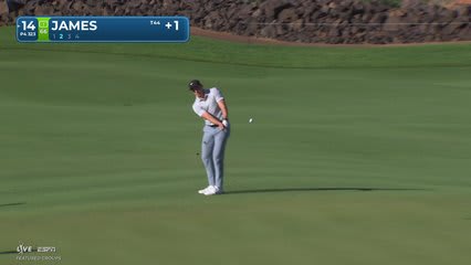 Ben James sinks 11-foot birdie putt on No. 14 at Bank of Utah