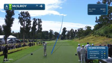 Rory McIlroy hits 235-yard tee shot to 10 feet, sets up birdie on No. 4 at The Genesis