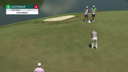 Chris Gotterup sinks 21-foot birdie putt on No. 11 at FedEx St. Jude