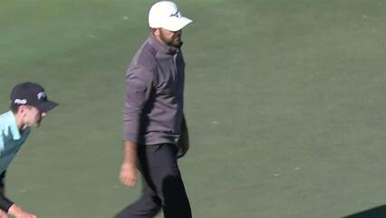 Rhein Gibson's 27-foot birdie putt on No. 9 at The RSM Classic