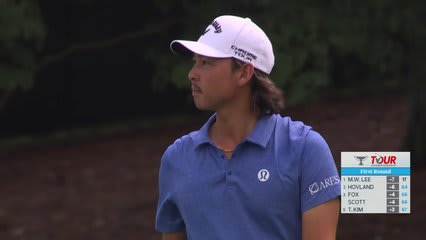 Min Woo Lee sinks 7-foot birdie putt on No. 18 at TOUR Championship