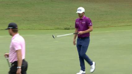 Harrison Endycott sinks 33-foot birdie putt at Sanderson Farms