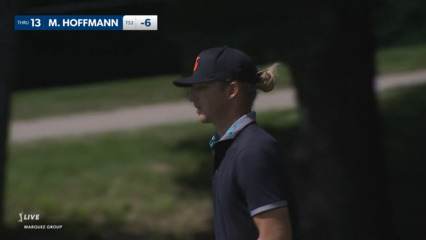 Morgan Hoffmann's nice approach leads to birdie on No. 13 at John Deere