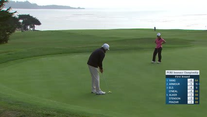 Fred Couples makes birdie on No. 11 at PURE Insurance Championship