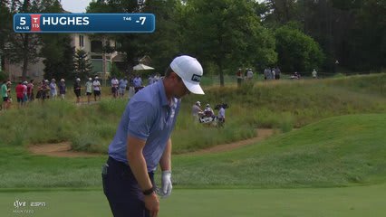 Mackenzie Hughes sinks 29-foot birdie putt on No. 5 at 3M Open