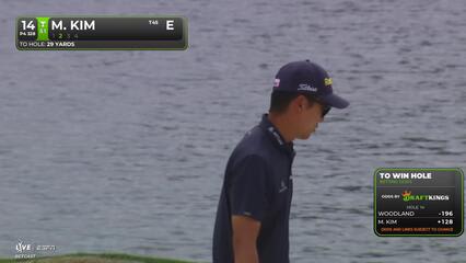 Michael Kim drains 14-foot putt for birdie on No. 14 at Truist Championship