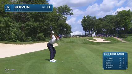 Jackson Koivun's 126-yard approach sets up birdie on No. 6 at John Deere