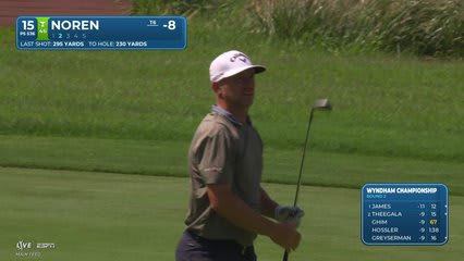 Alex Noren reaches par-5 No. 15 in two, makes birdie at Wyndham