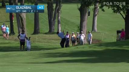 José María Olazábal holes out from the rough to make eagle at Ally Challenge