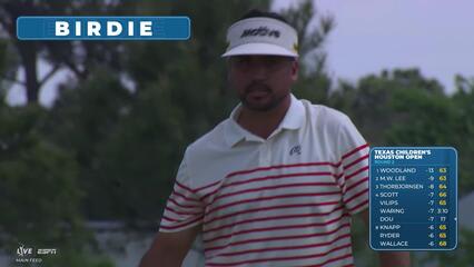 Jason Day sinks 5-foot birdie putt on No. 3 at Texas Children's