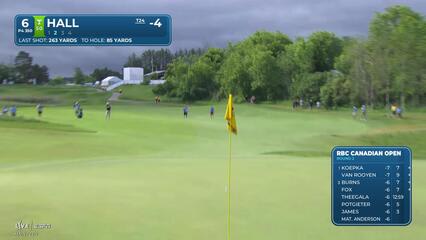 Harry Hall's 83-yard approach sets up birdie on No. 6 at RBC Canadian