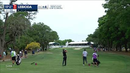 Hank Lebioda goes right at the flag to set up birdie at Valspar