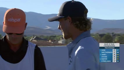 Austin Smotherman hits tee shot to 5 feet, sets up birdie on No. 17 at Bank of Utah