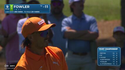Rickie Fowler's 250-yard approach sets up birdie on No. 9 at Truist Championship