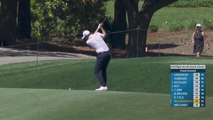 Christiaan Bezuidenhout gets up-and-down from 217 yards for birdie on No. 14 at ONEflight Myrtle