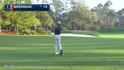 Michael Brennan hits 135-yard approach to 12 feet, sets up birdie on No. 1 at THE PLAYERS