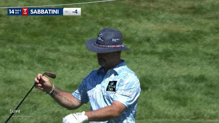 Rory Sabbatini makes birdie on No. 14 at John Deere