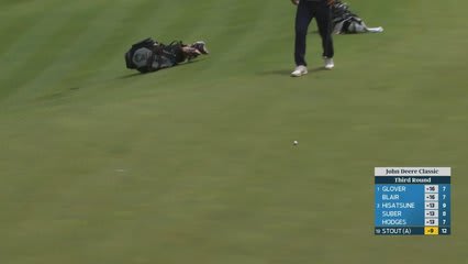Preston Stout sinks 26-foot birdie putt on No. 13 at John Deere