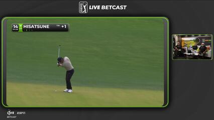 Ryo Hisatsune sinks 4-foot putt for birdie on No. 14 at Truist Championship