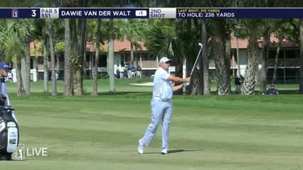 Dawie van der Walt eagles the par-5 3rd hole at The Honda Classic