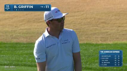 Ben Griffin sinks 4-foot birdie putt on No. 11 at The American Express