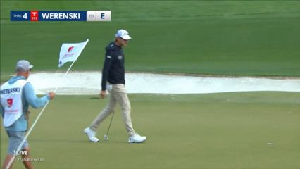 Richy Werenski holes a 26-foot birdie putt at Wells Fargo