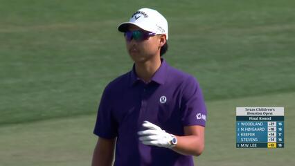 Min Woo Lee hits 107-yard approach to 19 feet, sets up birdie on No. 16 at Texas Children's