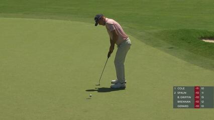 Russell Henley drains 4-foot putt for birdie on No. 11 at Charles Schwab