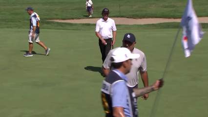 Ángel Cabrera makes birdie on No. 11 at Sanford International