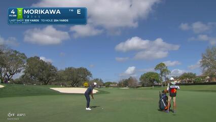 Collin Morikawa sinks 10-foot birdie putt on No. 4 at Arnold Palmer