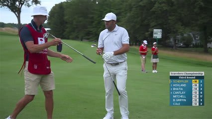 Scottie Scheffler's 125-yard approach sets up birdie on No. 3 at Travelers