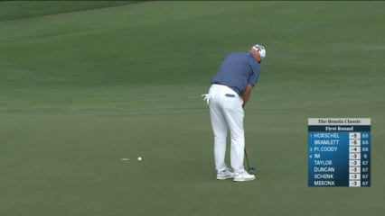 Cameron Percy makes birdie putt at Honda