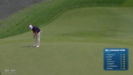 Trace Crowe sinks 16-foot birdie putt on No. 11 at RBC Canadian