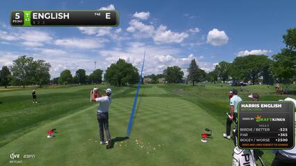 Harris English hits tee shot to 5 feet, sets up birdie on No. 5 at Travelers